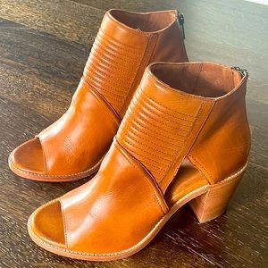 Never worn Frye open toe boots.